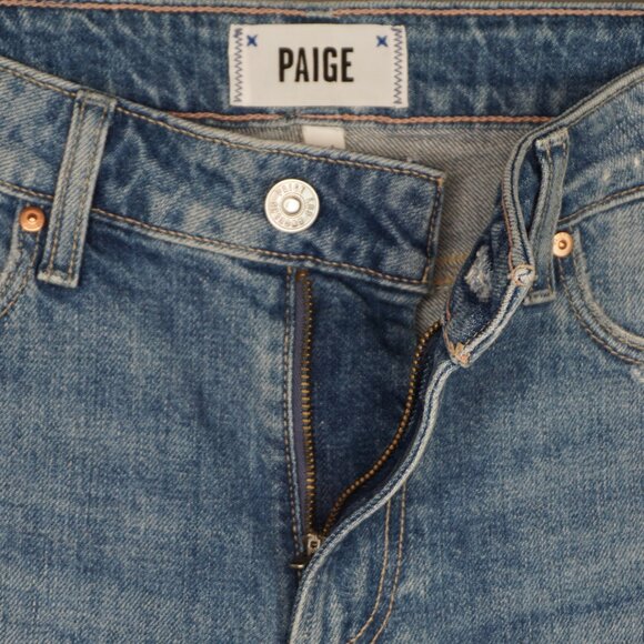 NEW PAIGE Sarah Longline Cut Off Short in Wannabe Distressed w/ dip hem sz 24 - Picture 14 of 16